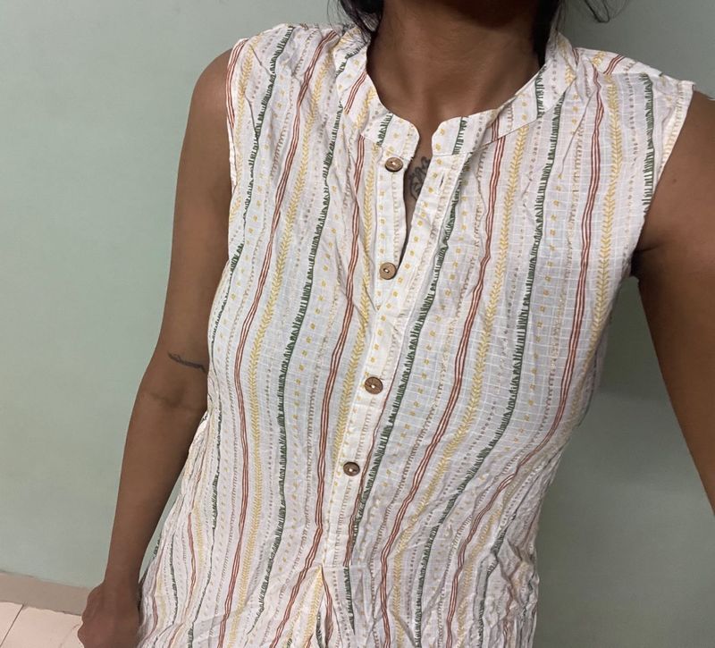 Striped Sleeveless Dress