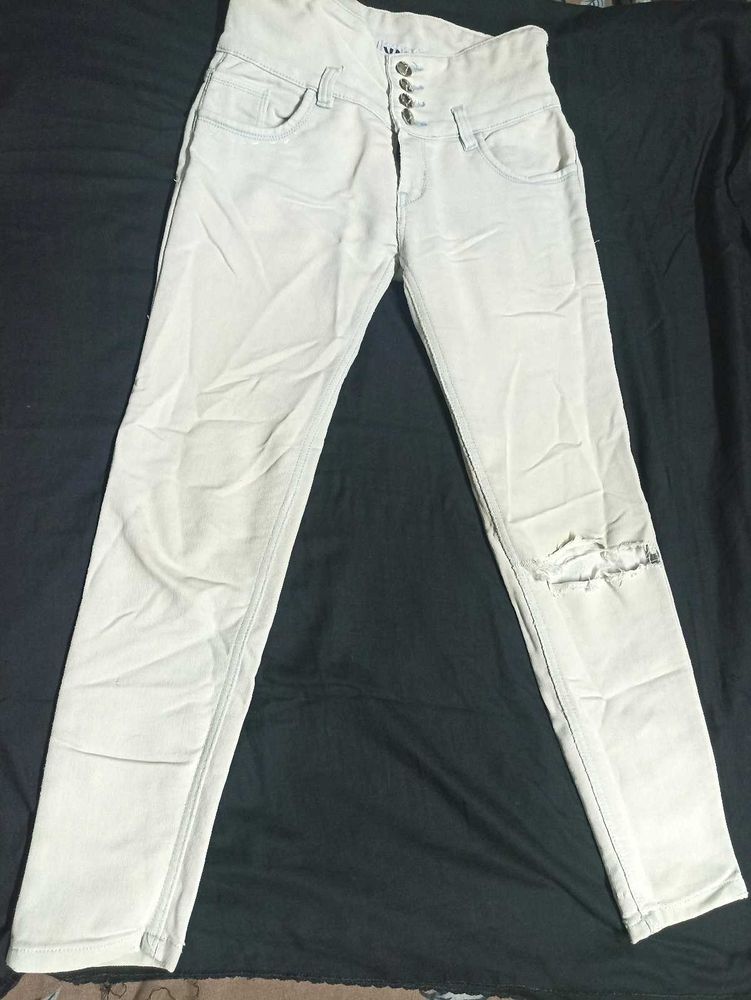 High Waisted Ripped Jeans