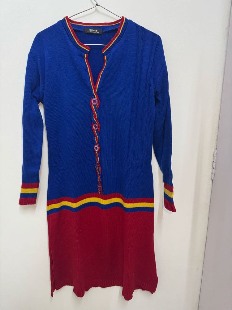 Colorful Knit Mini Dress