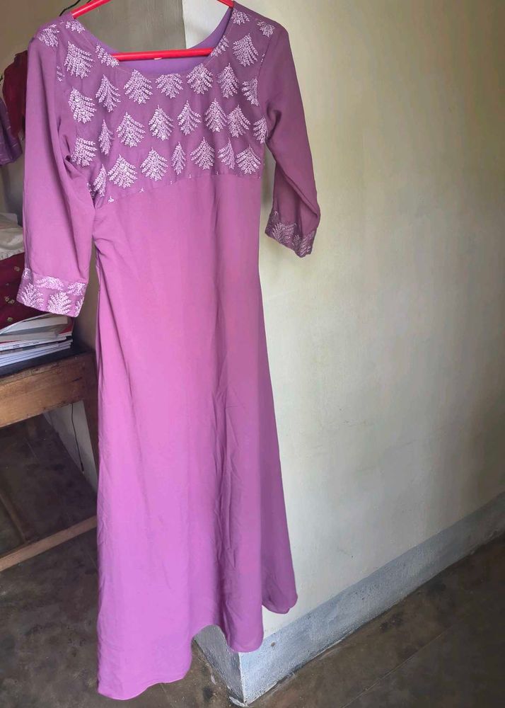 Fancy Embellished Lilac dress