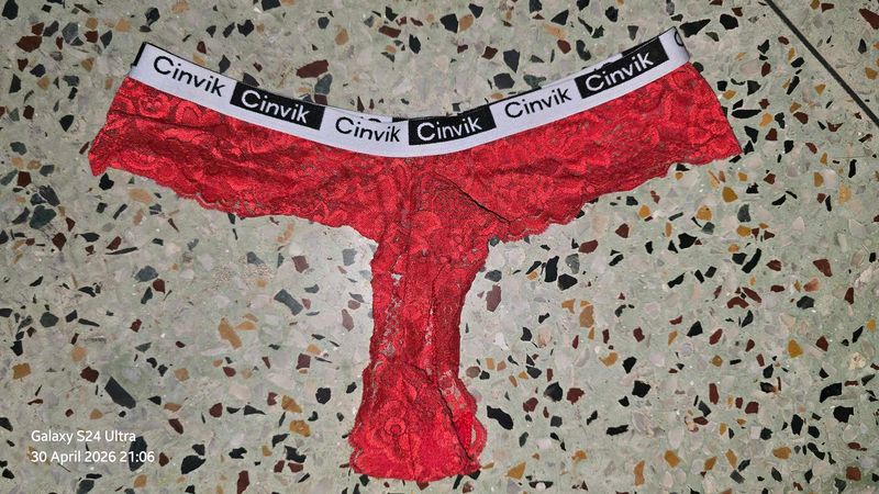 Red Lace Thong