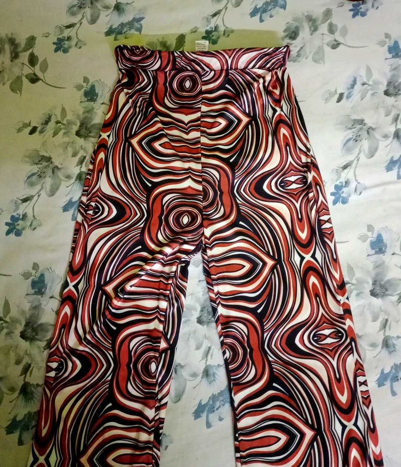 Vibrant Swirl Print Palazzo Pants