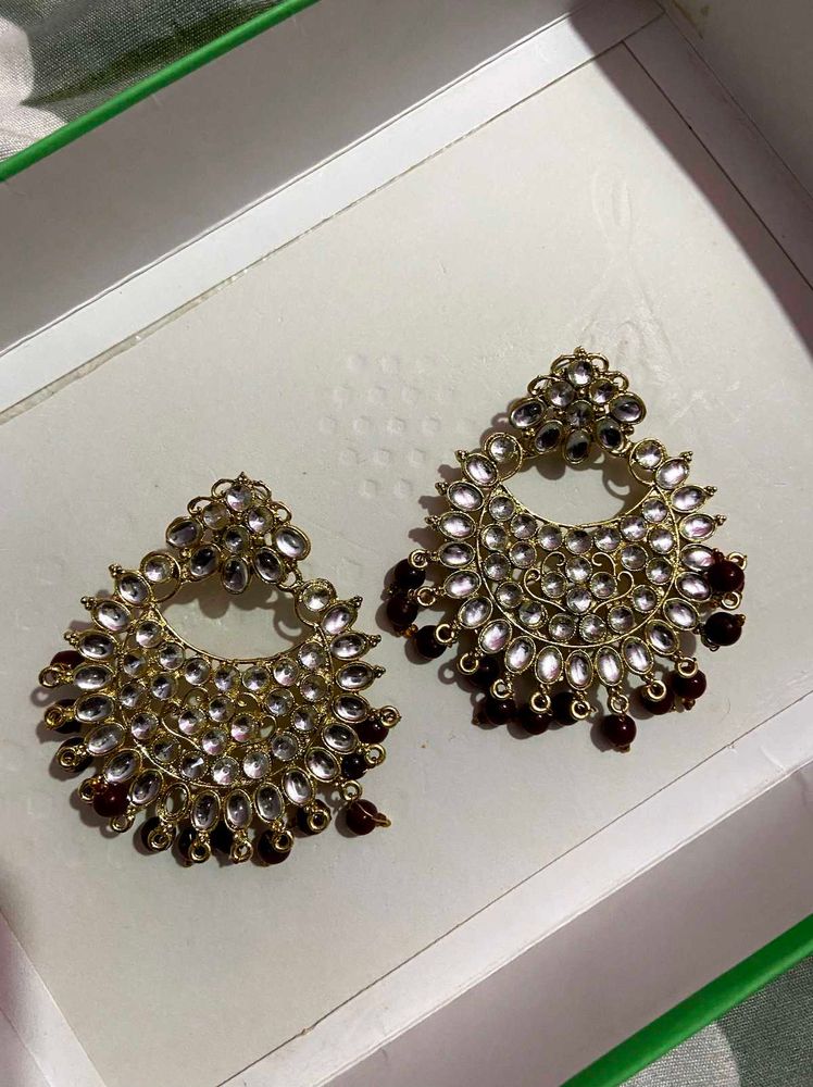 Heavy Elegant Indian Chandbali Earrings