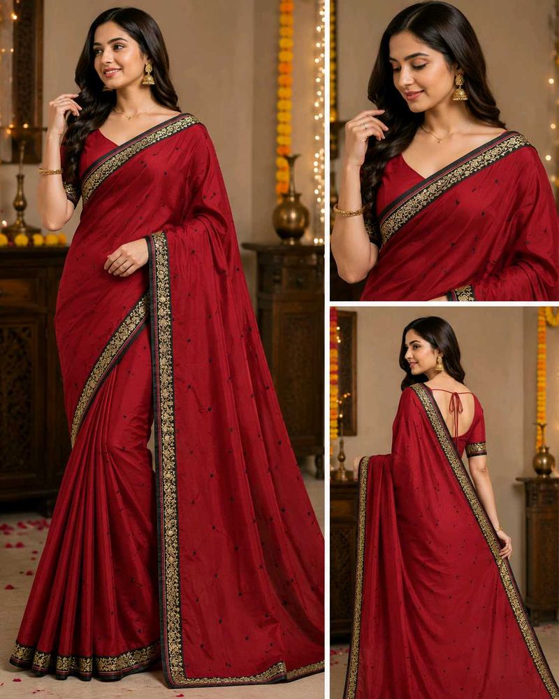 saree with blouse ready