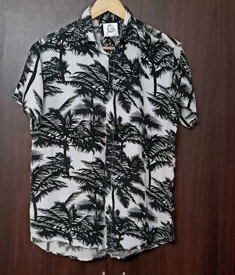 Men's Palm Tree Print Shirt