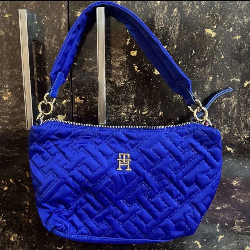Royal Blue Quilted Shoulder Bag