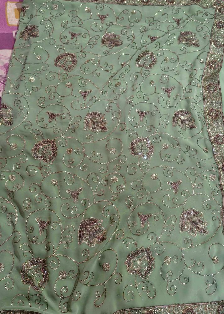 Exquisite Sequin Embroidered Saree