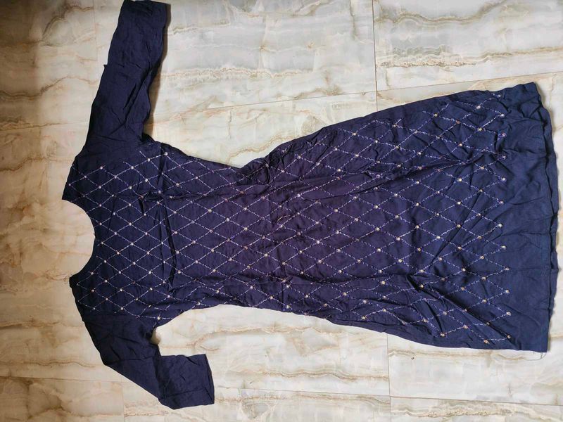 Elegant Navy Blue Kurta
