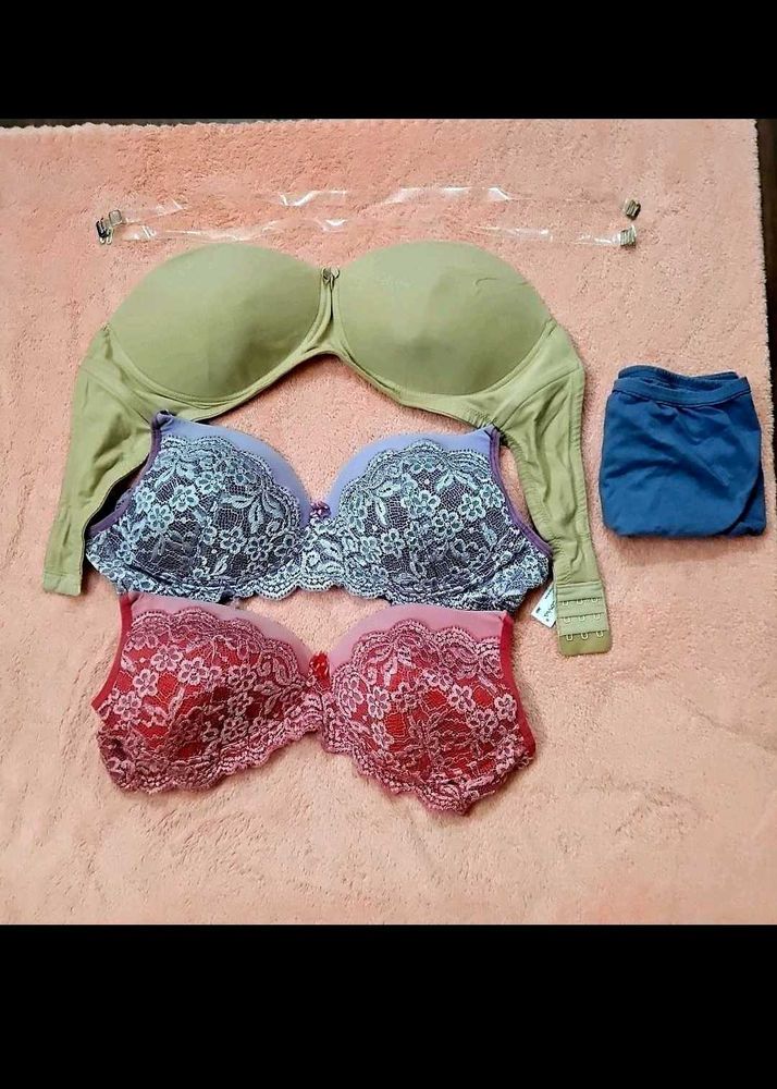 3 Bras+ Jockey UG (Free lingerie Bag)