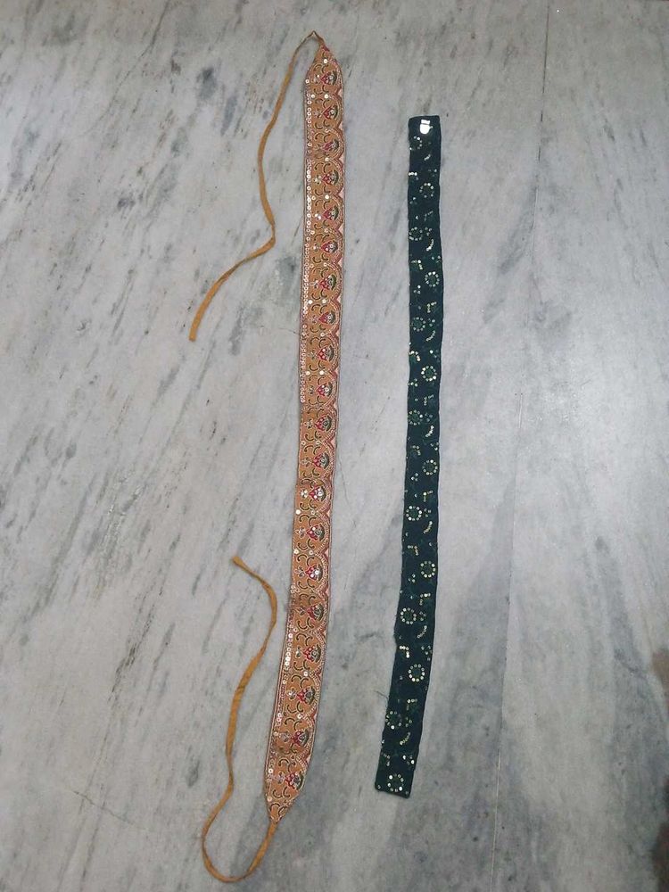self made Embellished Sashes (Set of 2)