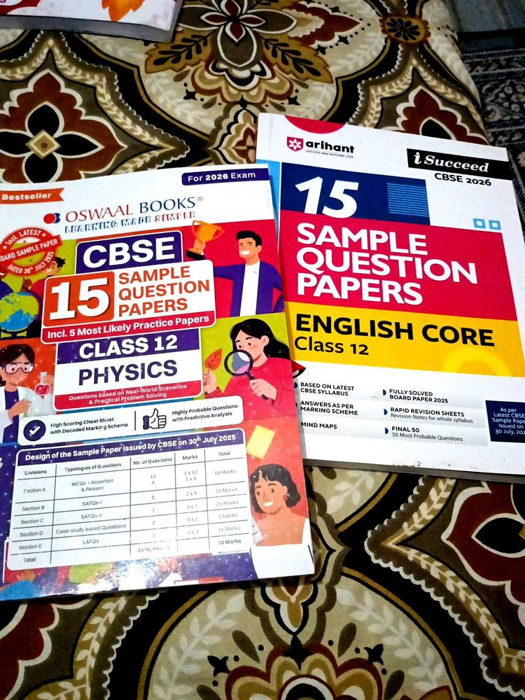 CBSE Class 12 Sample Papers Physics +English