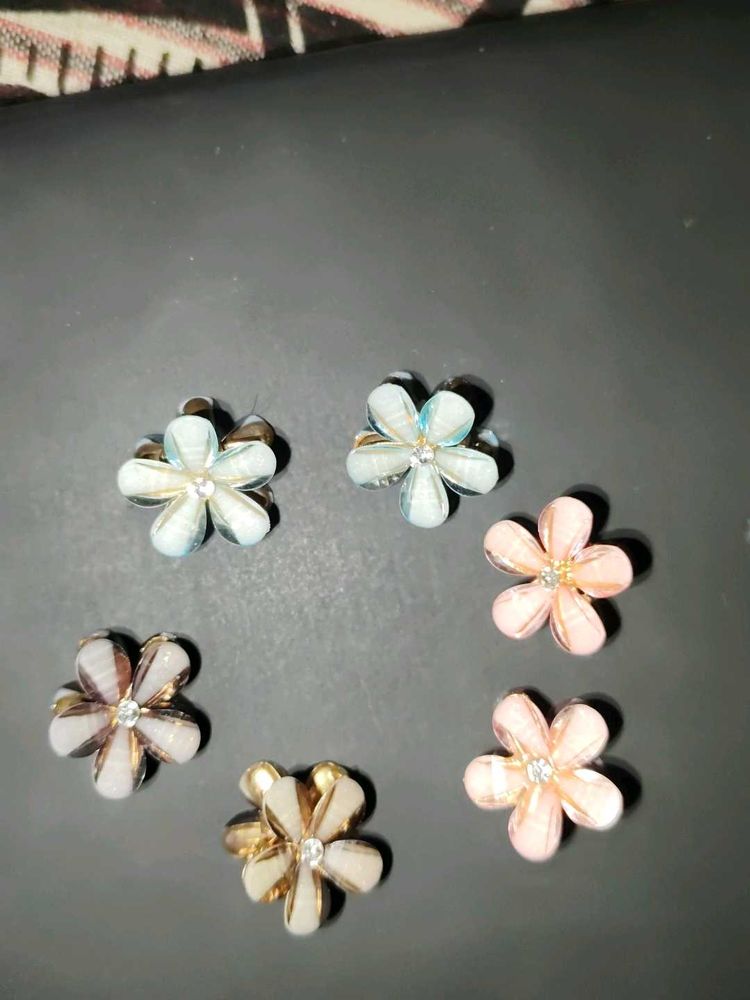 Cute Flower Hair Clips Set