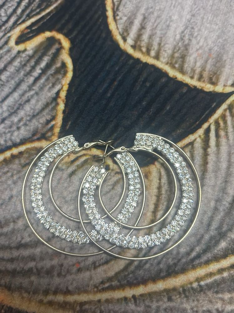 Sparkling Hoop Earrings