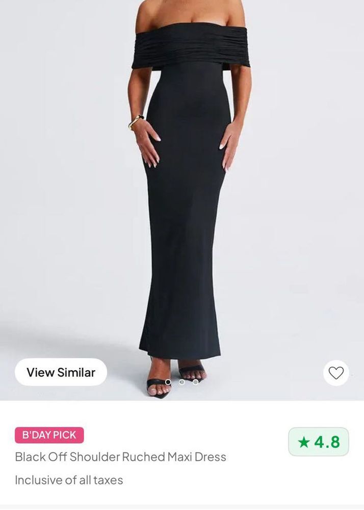 Elegant Black Off-Shoulder Maxi Dress