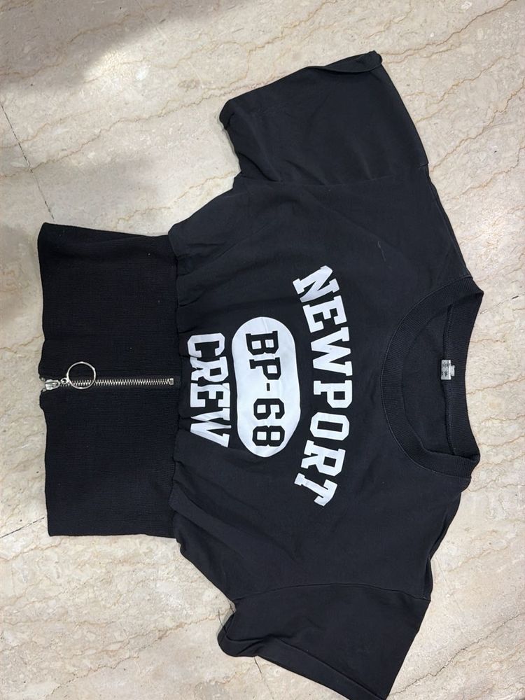 Black Newport Crew T-Shirt