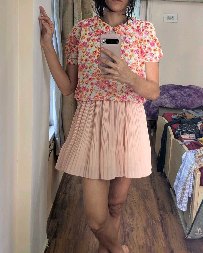 Chic Floral Print Mini Dress