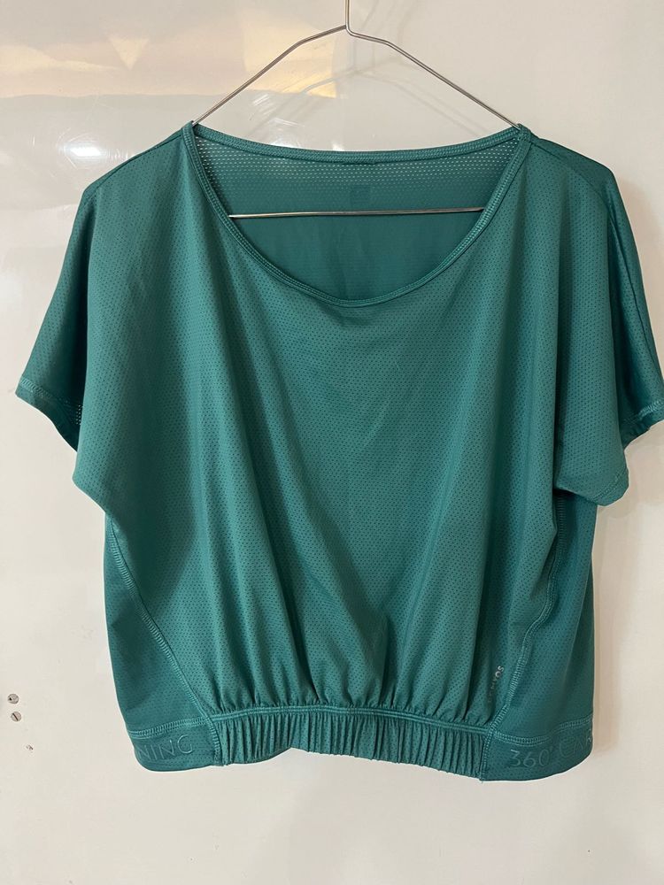 Teal and lilac Activewear Cropped Top combo