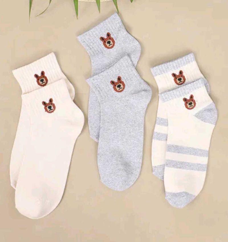 Cute Bear Ankle Socks