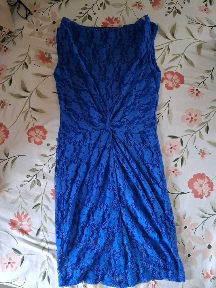 Royal Blue Lace Sheath Dress