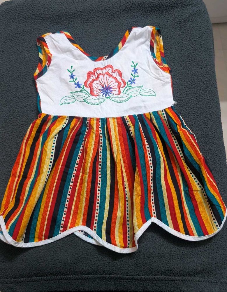 Colorful Striped Baby Girl Dress