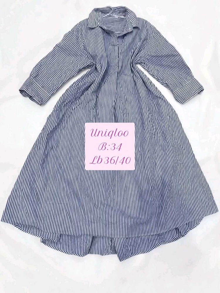 Uniqlo Striped Shirt Dress