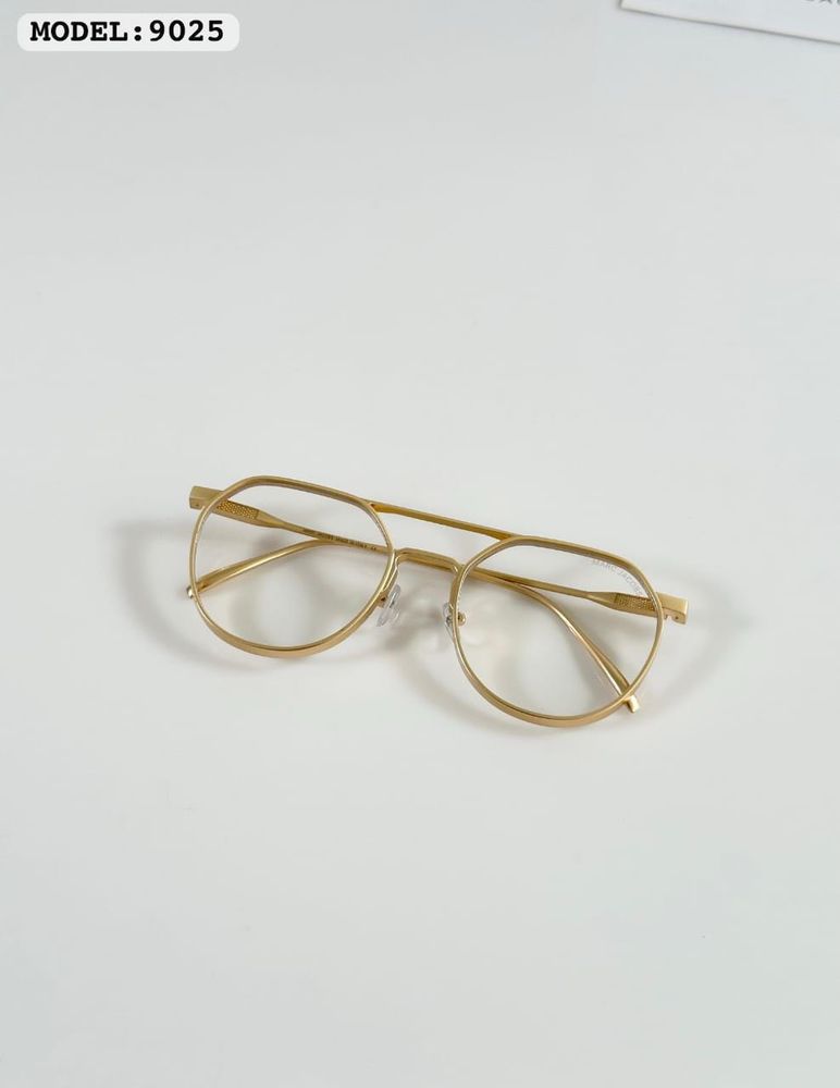 Stylish Gold Round Frame Glasses