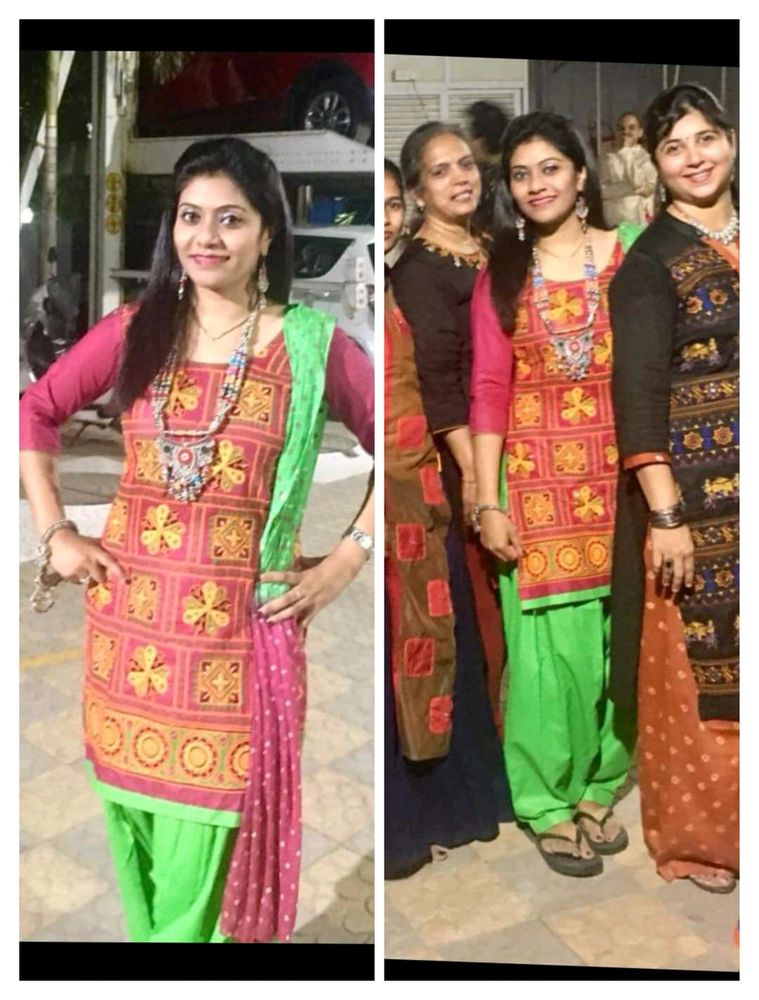 Pink green festival navratri Garba Dance patiala