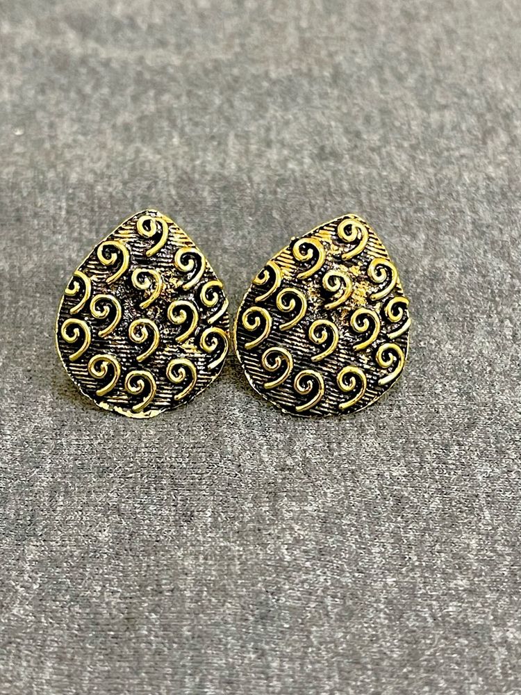 Golden Stud Earrings