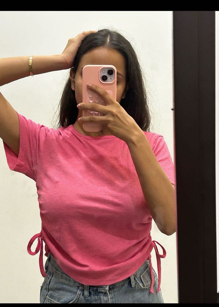 cute pink top and black classy shirt