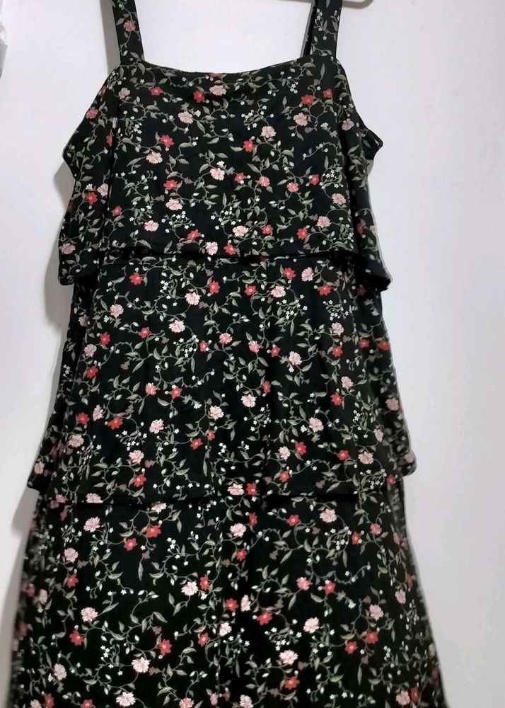 Floral Print Tiered Dress