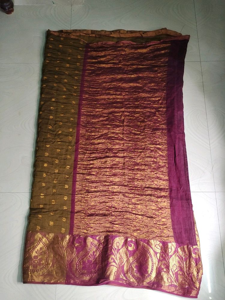 Cotton Blend  Pattu Saree