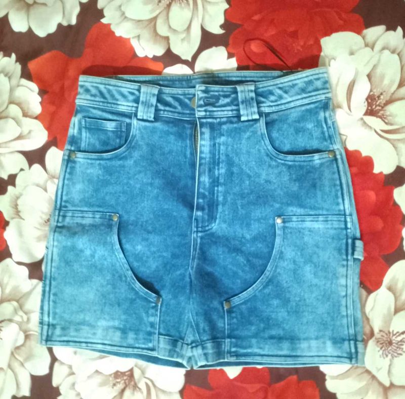 Blue Denim Shorts