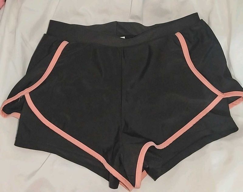 Athletic Shorts with Pink Trim