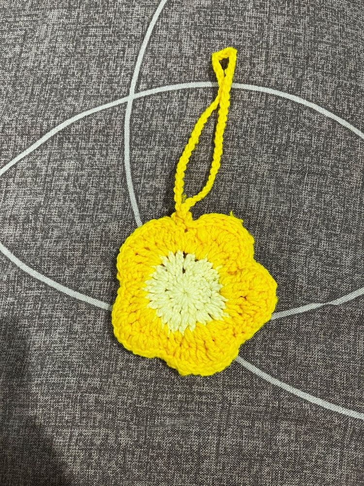 Cute Handmade Crochet Flower Pouch