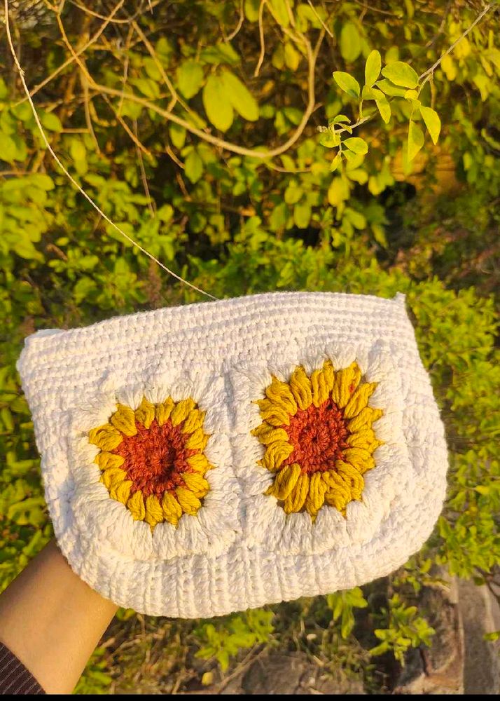 crochet sling bag for women