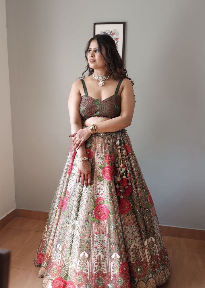 Stunning Floral Print Lehenga Choli