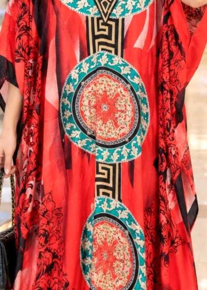 Vibrant Kaftan Style Maxi Dress