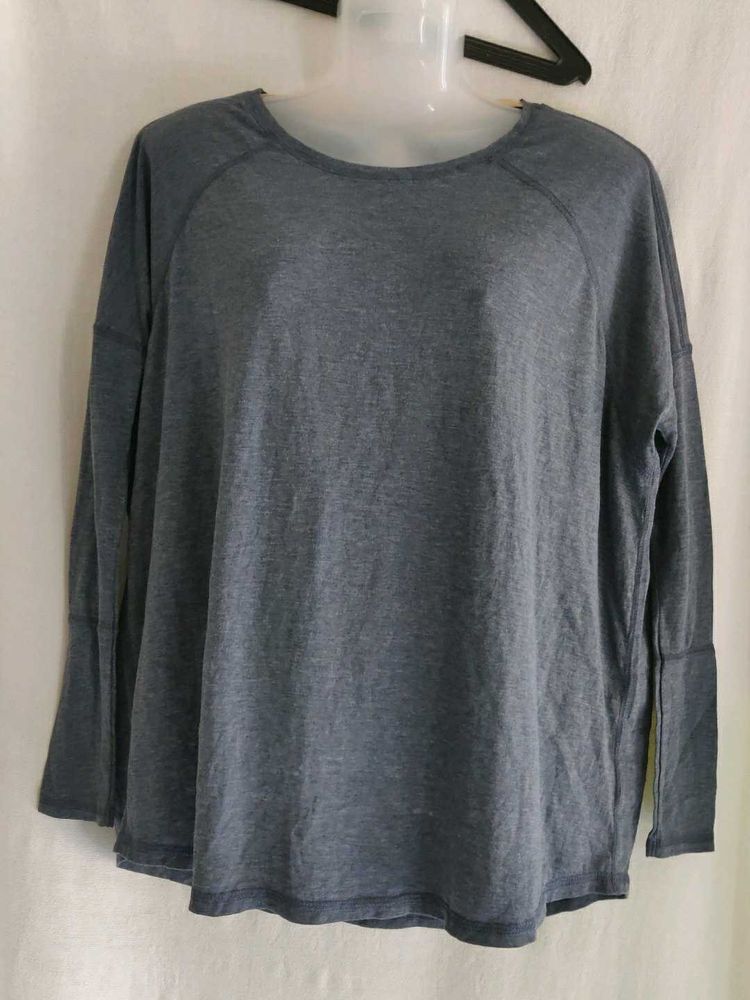 Comfortable Grey Long Sleeve Top(S)