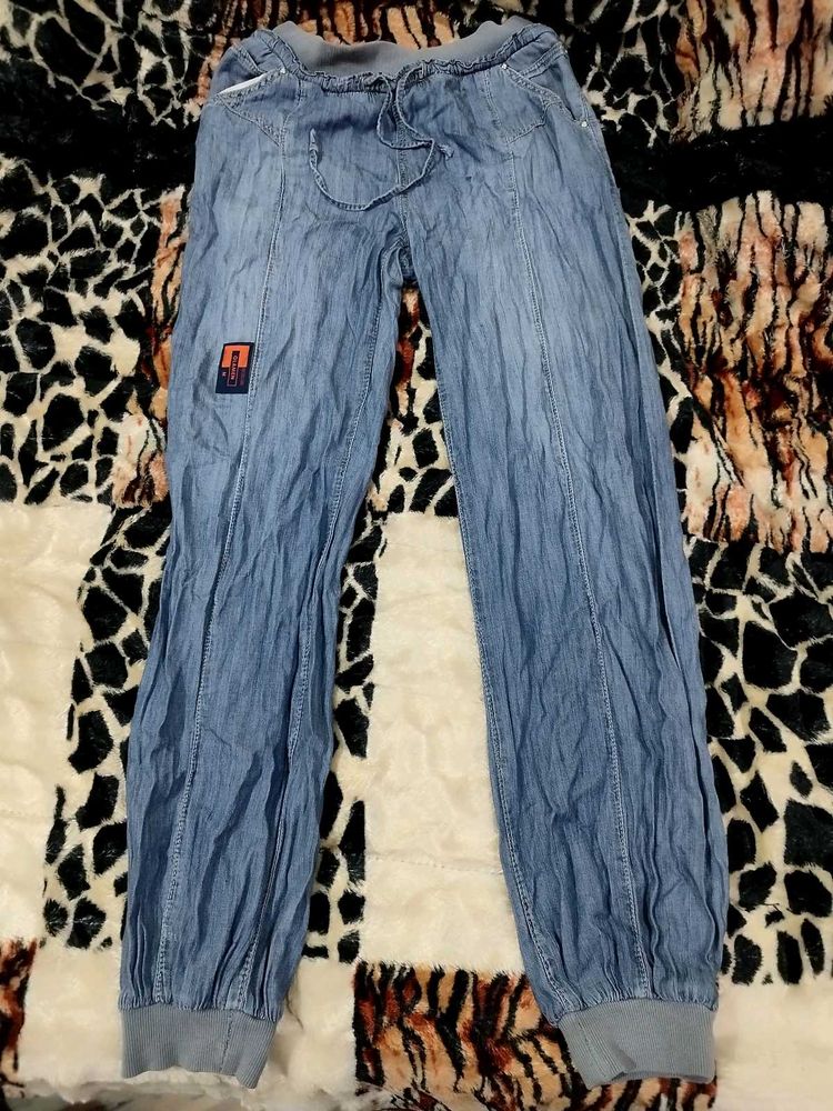 Comfy Blue Denim Joggers