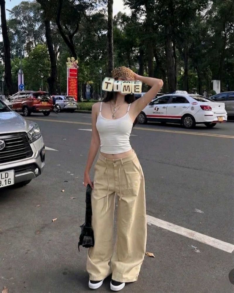 Cloudcore White Camisole Crop Top