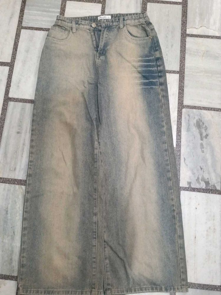 Stylish Wide Leg Denim Pants