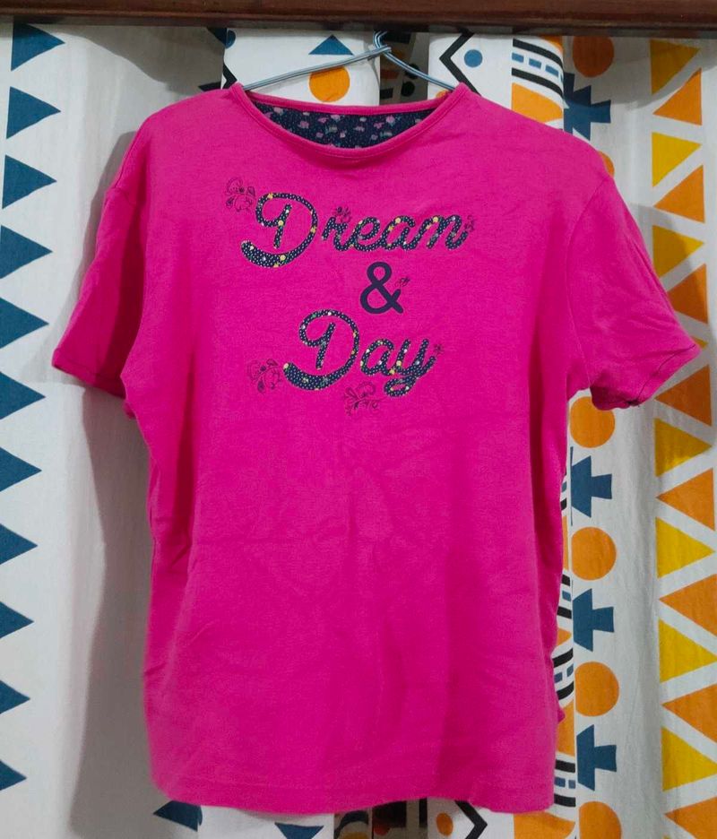 Pink Casual Tee