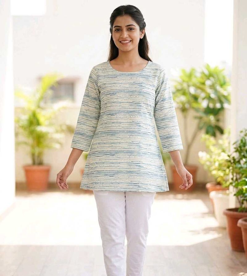 Light shade regular short kurti