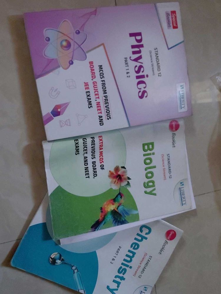 Standard 12 Physics, Biology, Chemistry Booklets