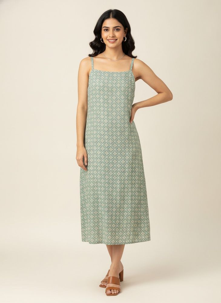 Lightweight Patterned Midi Dress