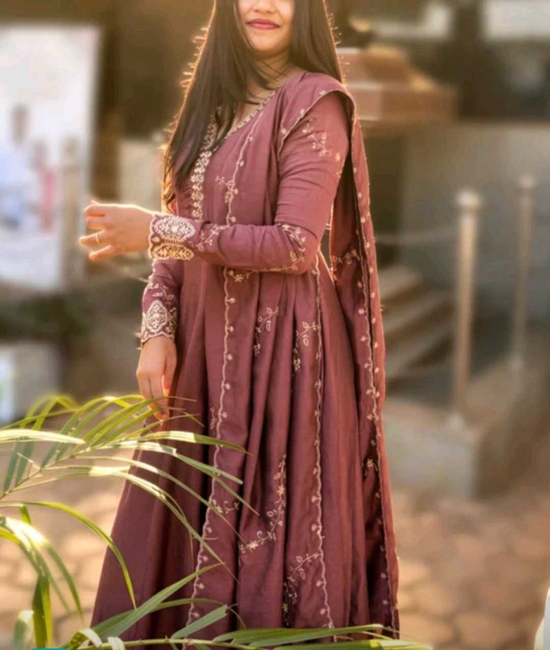 Elegant Purple Kurta Set with Dupatta