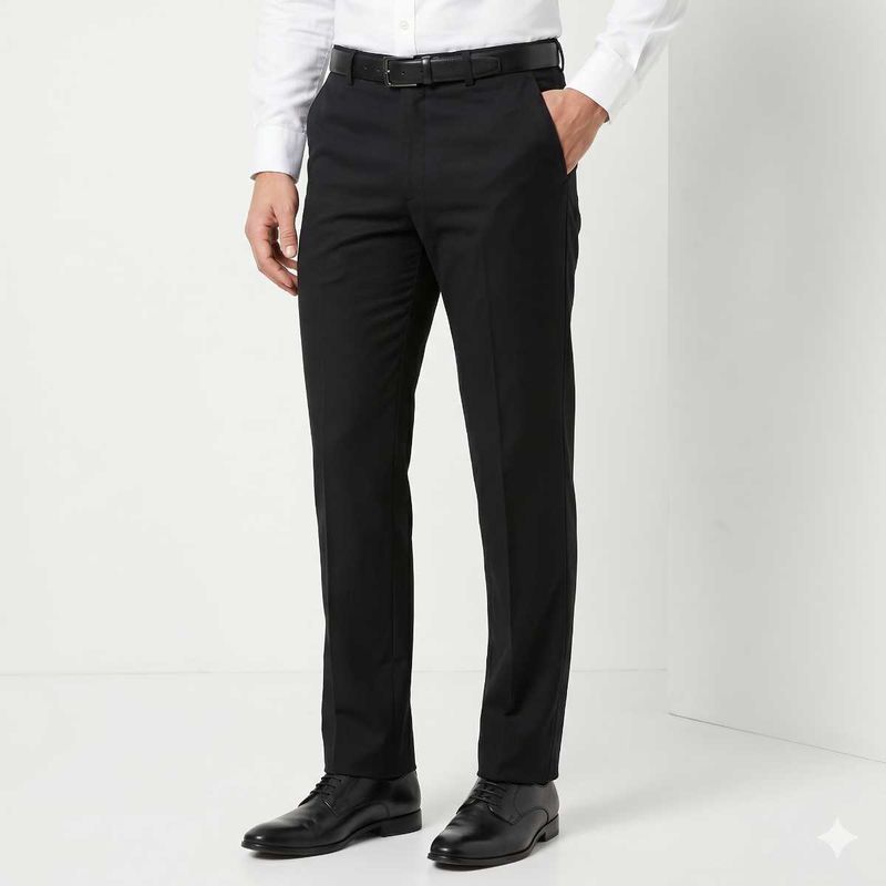 Men's Black Formal Trousers