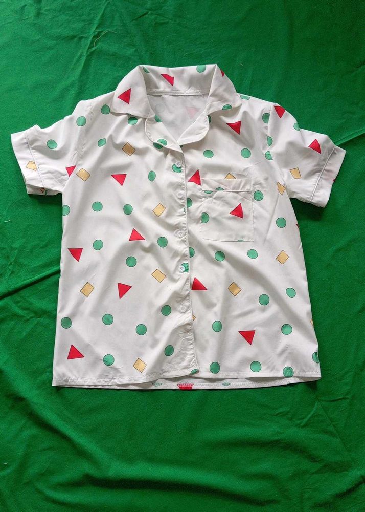 Geometric Pyjama Top