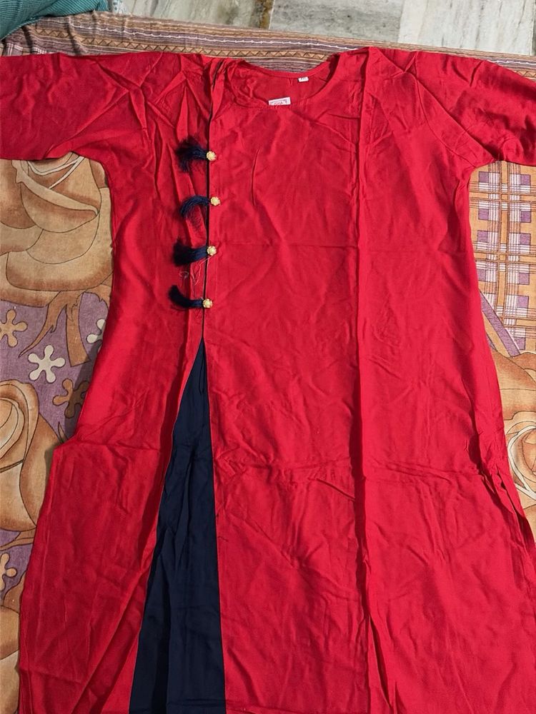 STYLISH KURTA | XXL | Red, Orange, Pink