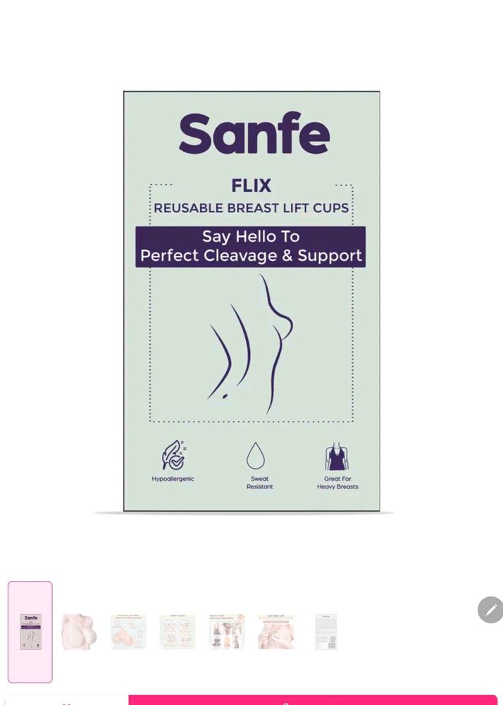 Sanfe Flix Reusable Breast Lift Cups NEW